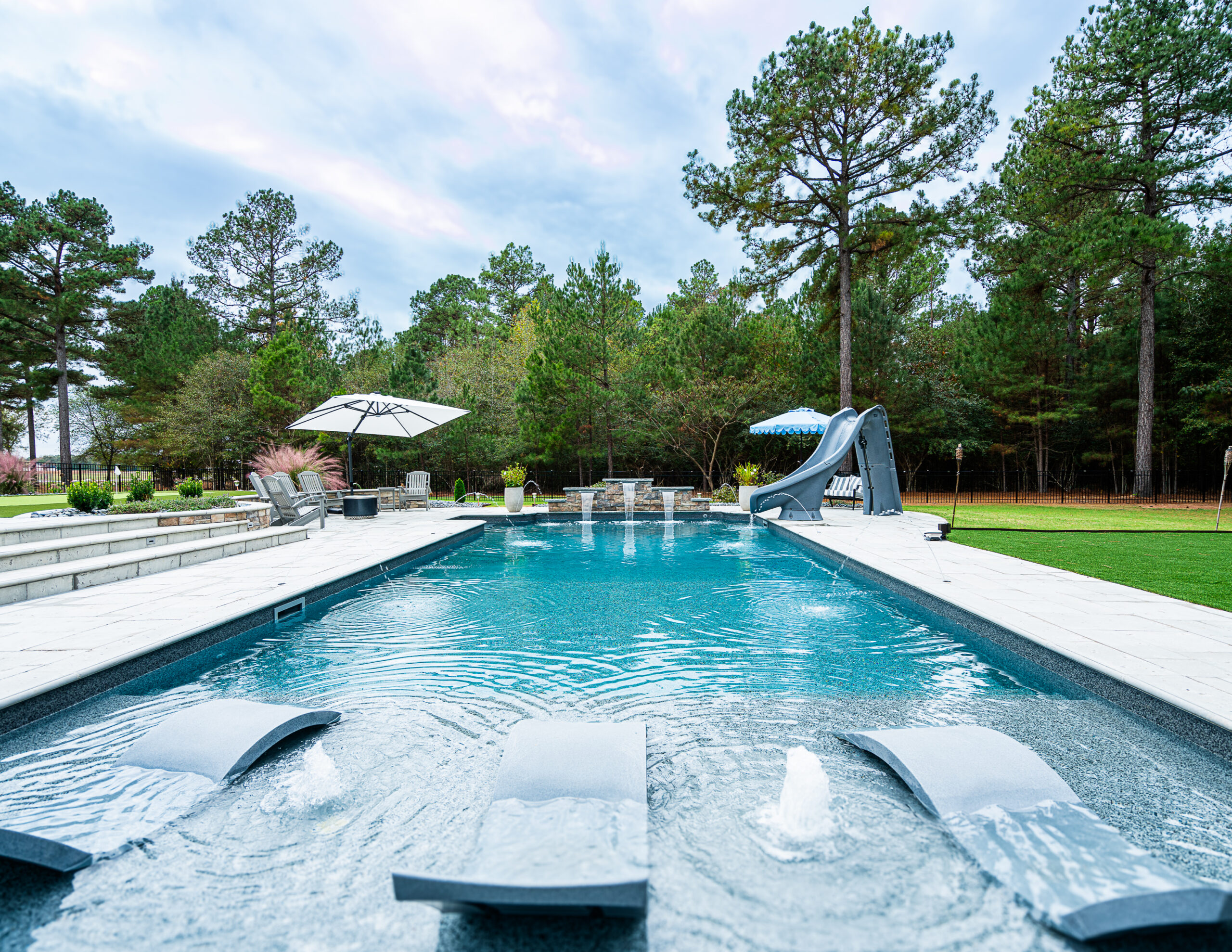 Detailed 3D pool design rendering
